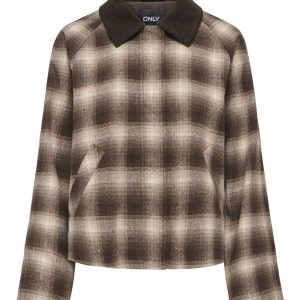 Onlkine Checked Cord Jacket Cc Otw Grå