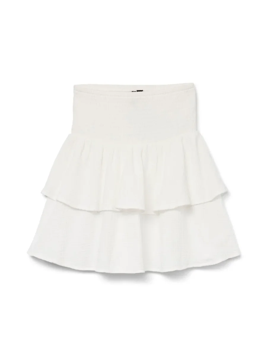 Vmnatali Hw Smock Short Skirt Wvn Noos Hvit