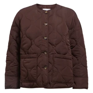 Objallie Ls Lo Quilted Jacket Noos Brun