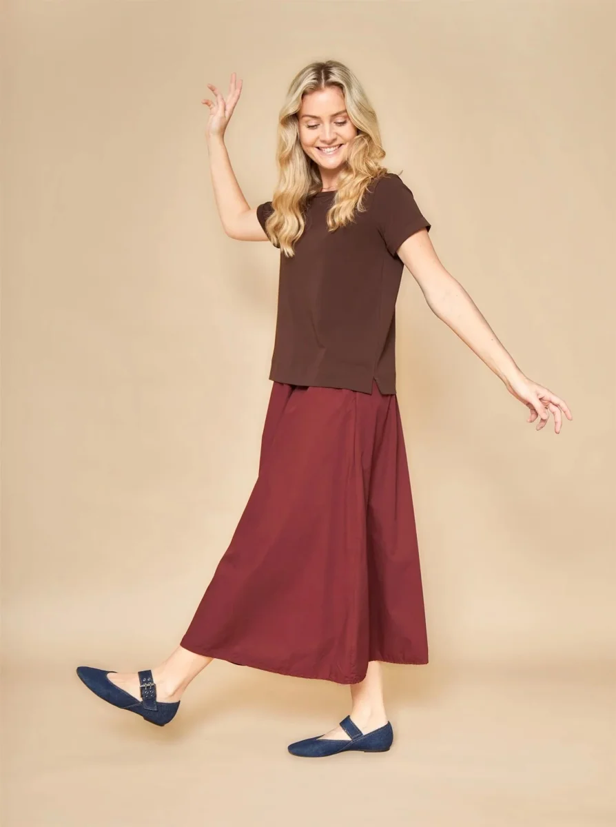 Black Colour BCabbie Skirt Plum - Image 5