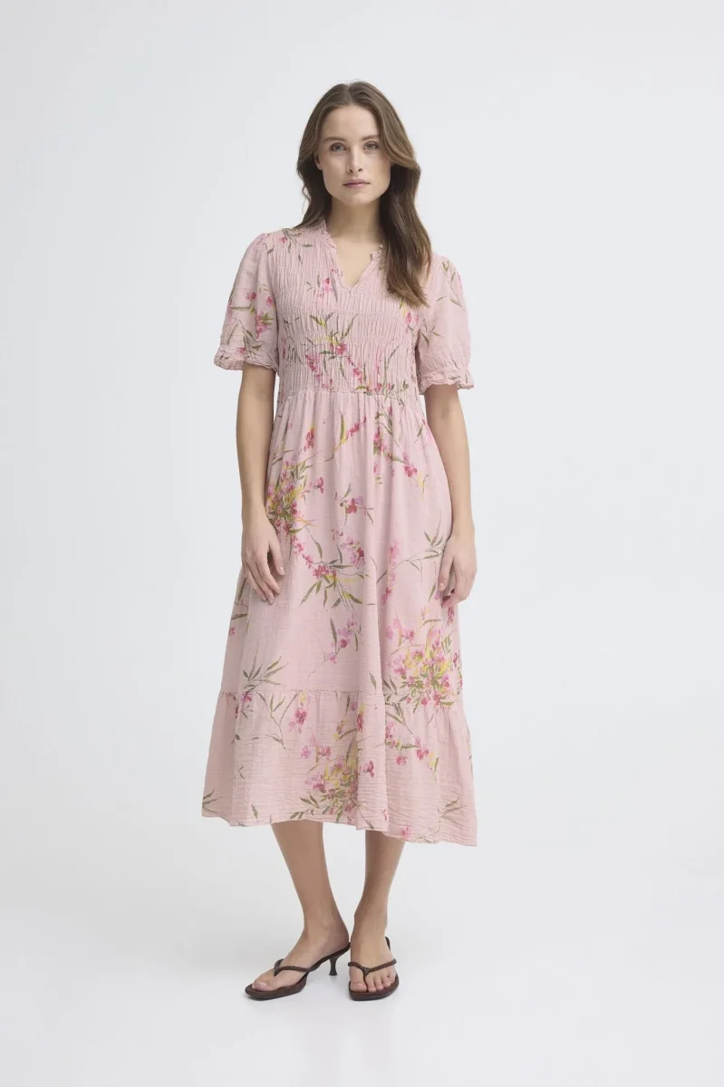 Sbalexa G Long Flo Dress Rosa - Image 7