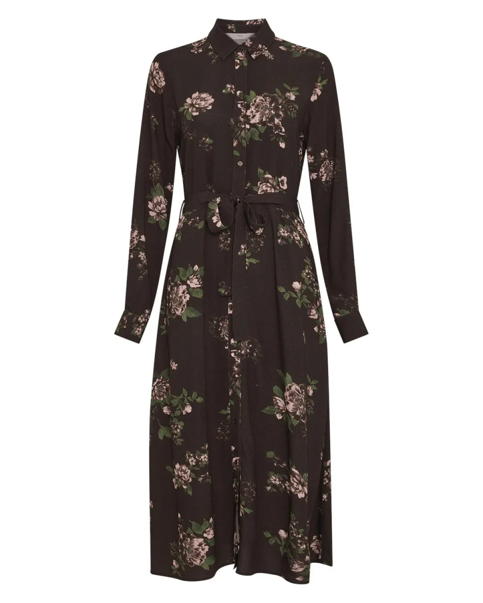 Rausirene Shirt Dress Aop Brun - Image 2