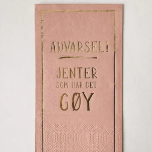 Trend Design Servietter "Advarsel! Jenter som har det gøy""