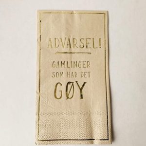 Trend Design Serviett Advarsel! Gamlinger 33×40 cm bambus