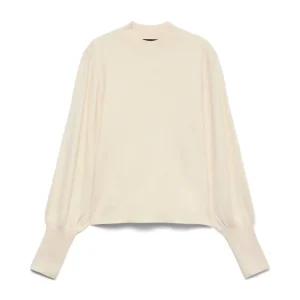Vmhollykaris Ls Funnelneck Pullover Boo Beige