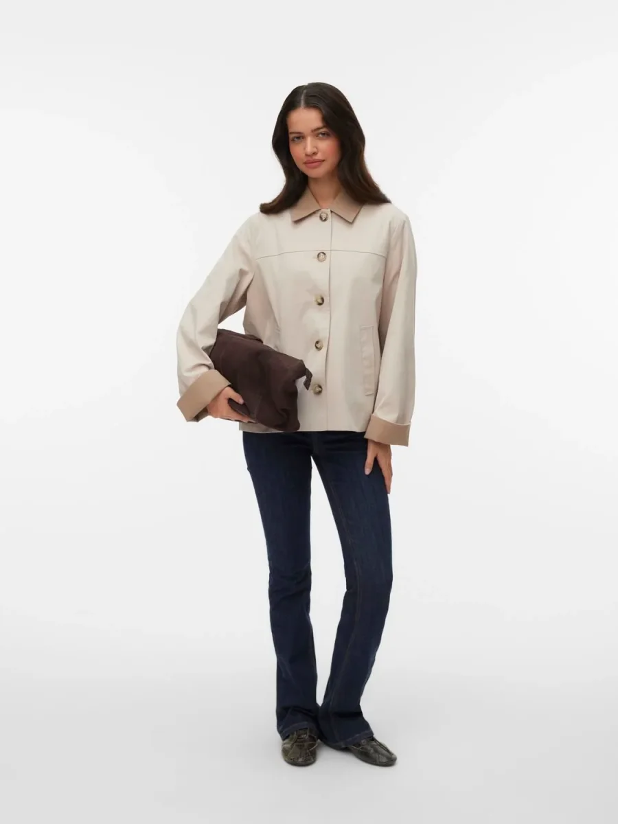 Vmchelseapoppy Short Jacket Noos Lys Beige - Image 6