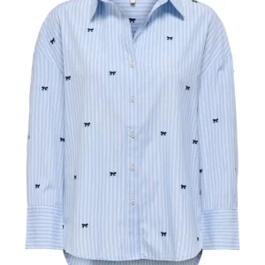 Onloregon Zeidi Ls Bow Shirt Noos Wvn Blå