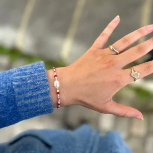 Lauviga m/perle Armbånd