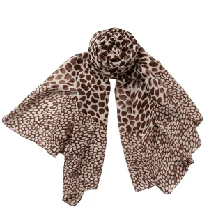 Rosenvinge Skjerf M/Leopardprint Brun