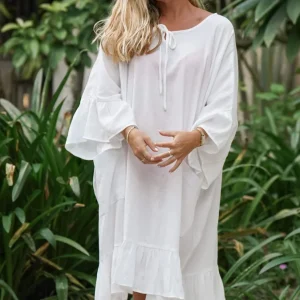 Hvit oversize sommerkjole - Protea kaftan
