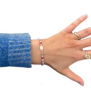 Lauviga m/perle Armbånd